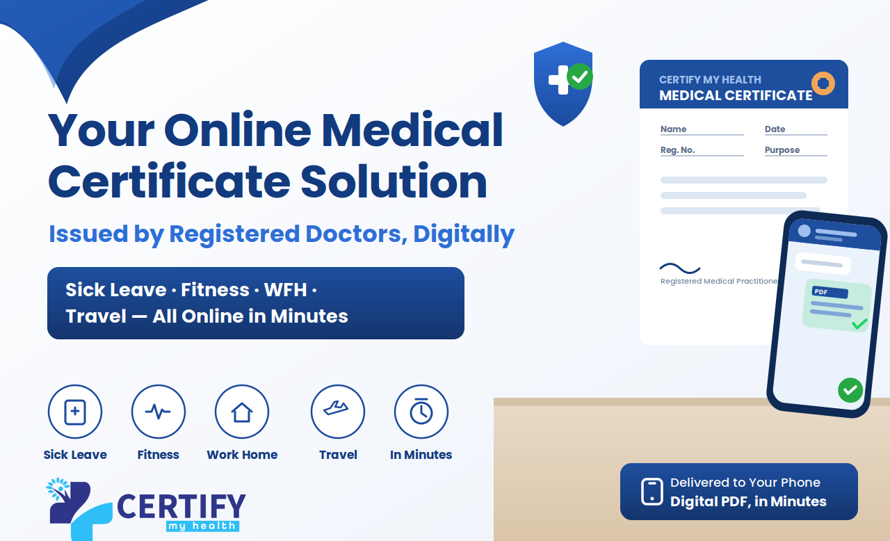 Certify My Health — Your Online Medical Certificate Solution