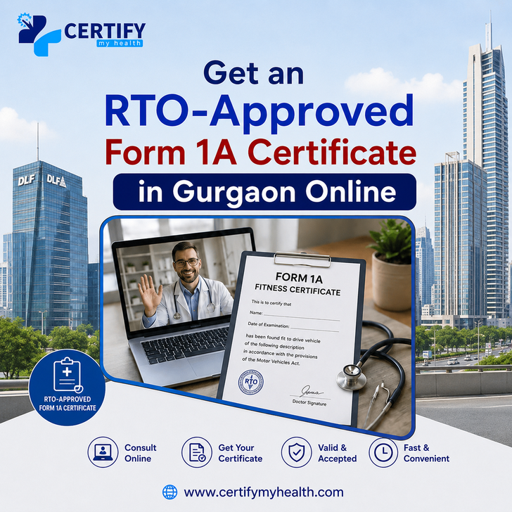 Get an RTO-Approved Form 1A Certificate in Gurgaon Online