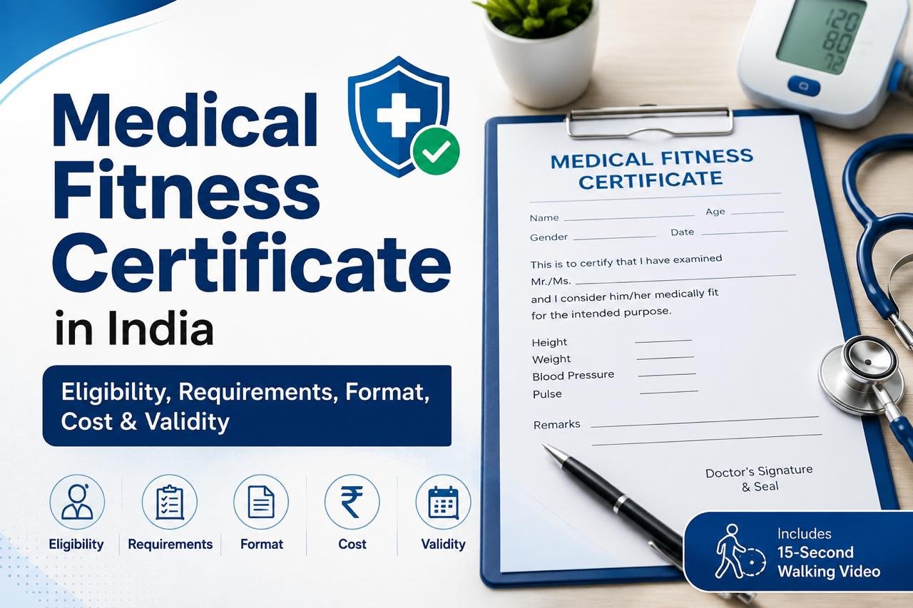 Medical Fitness Certificate in India: Eligibility, Requirements, Format, Cost & Validity